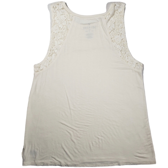 American Eagle Soft & Sexy Sleeveless with Lace Tank Top Size Small - Picture 3 of 9